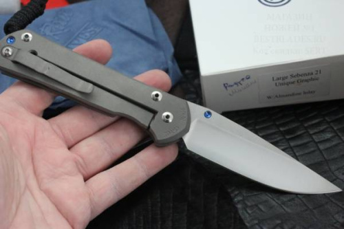 3810 Chris Reeve Large Sebenza 21 Almandine Cabochon фото 12